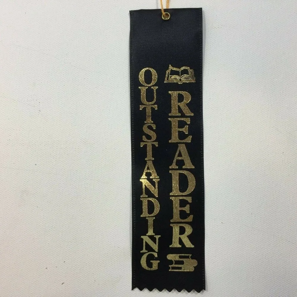 Affluence Unlimited Outstanding Reader Black Gold Ribbon Bookmark 8